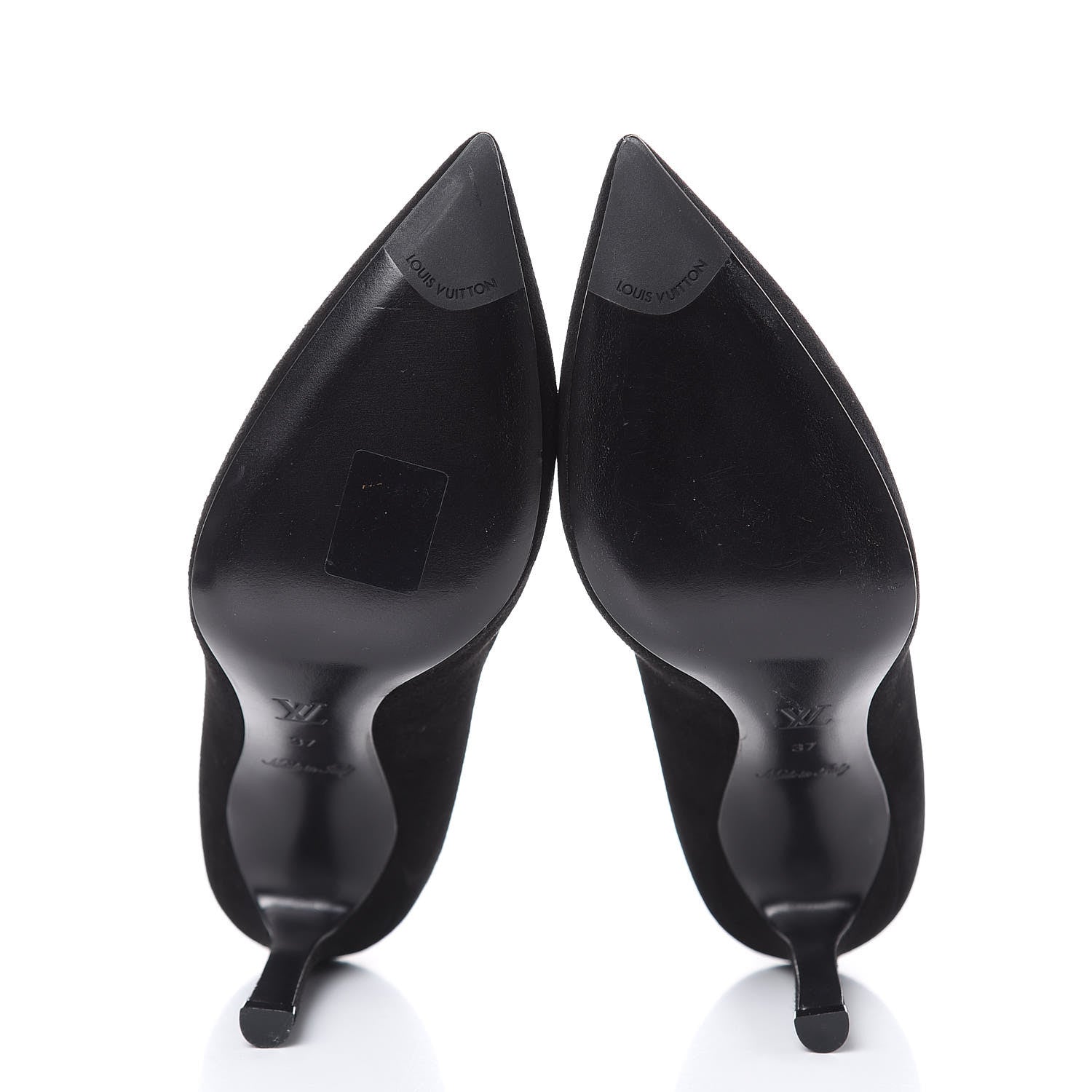 Louis Vuitton Suede Pumps 37 Black 5 of 10