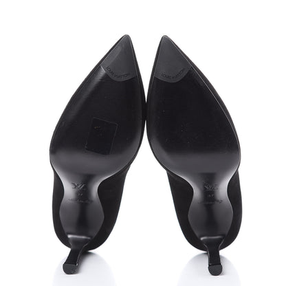 Louis Vuitton Suede Pumps 37 Black 5 of 10