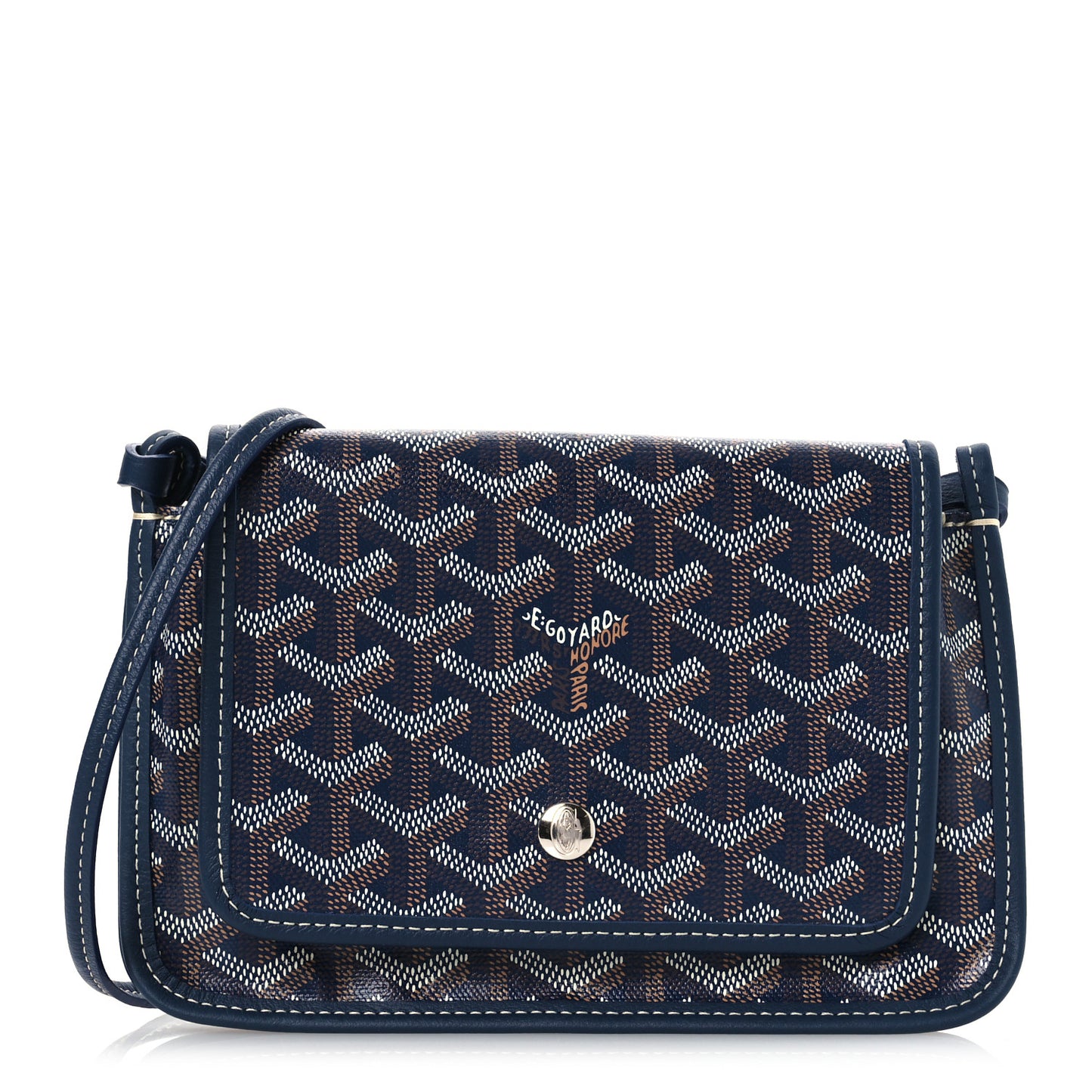 Goyardine Plumet Wallet Clutch Navy