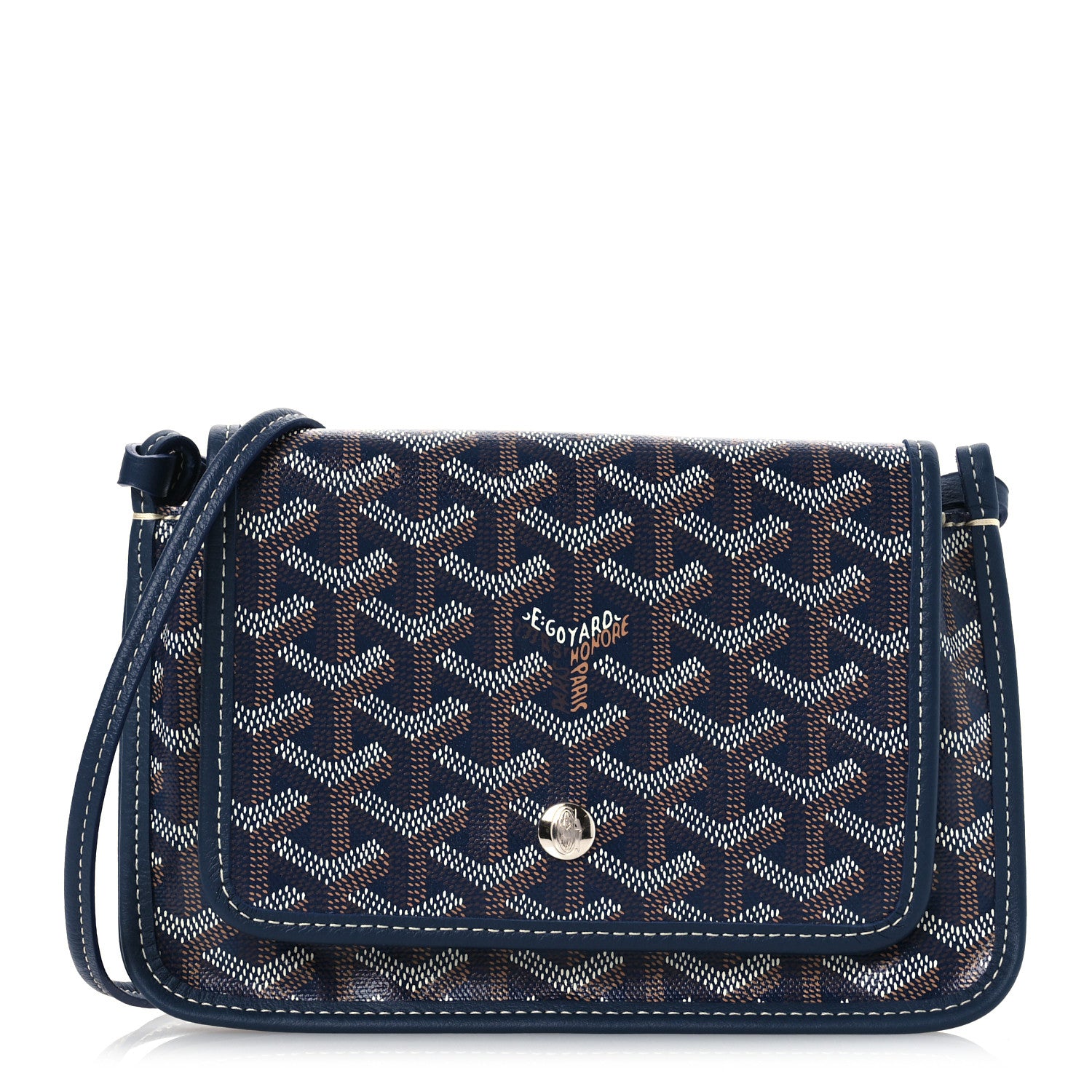 Goyard Goyardine Plumet Wallet Clutch Navy 1 of 8