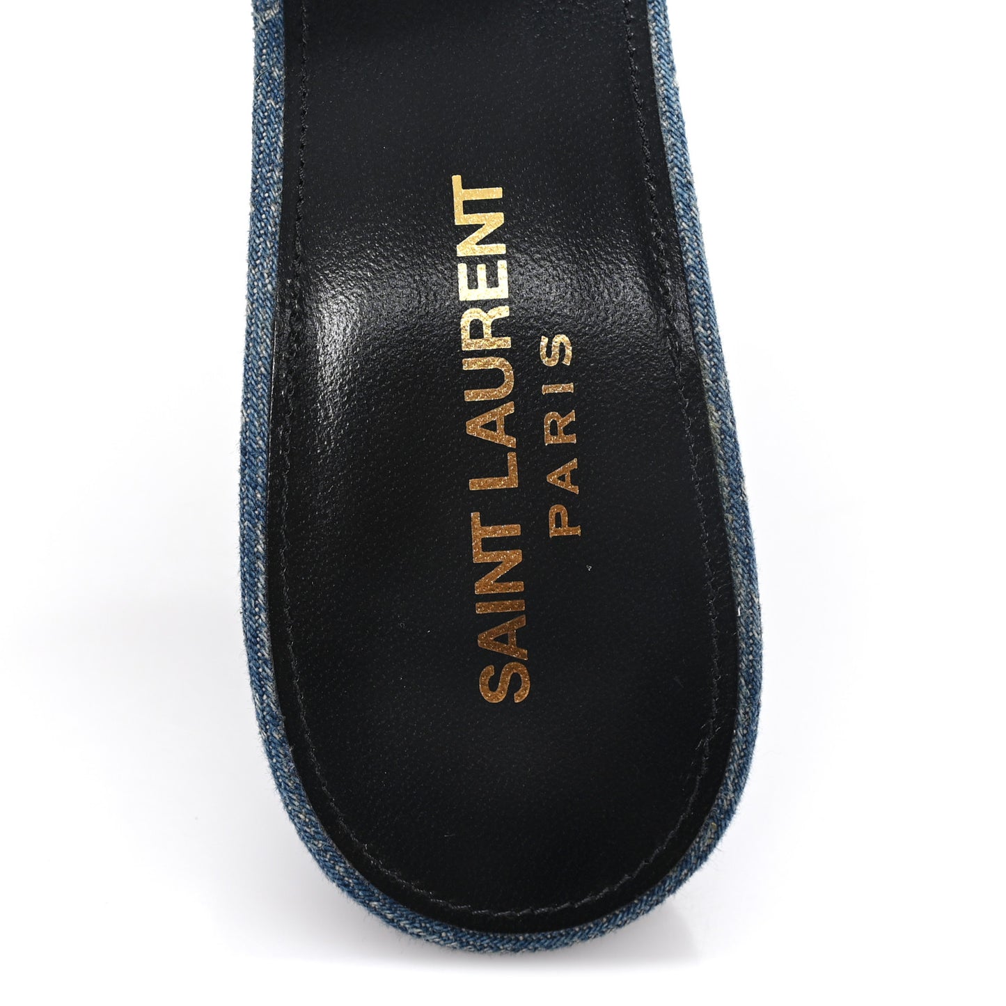 Denim Monogram La 16 Mule Sandals 39 Blue Jeans