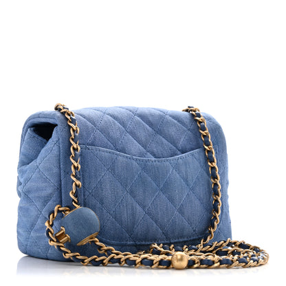 Chanel Denim Quilted Mini Pearl Crush Flap Blue 2 of 10