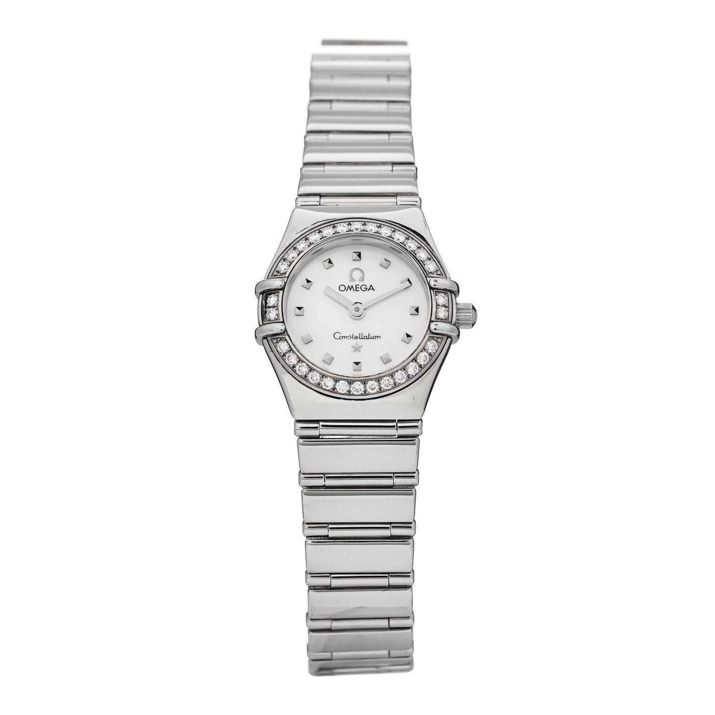 Stainless Steel Diamond Bezel Mother of Pearl 22mm Constellation My Choice Quartz Watch 1465.71.00