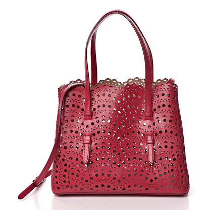 Alaia Calfskin Vienne Wave Mina 25 Bag Framboise 3 of 10