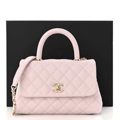 Chanel Caviar Quilted Mini Coco Handle Flap Light Pink 12 of 12