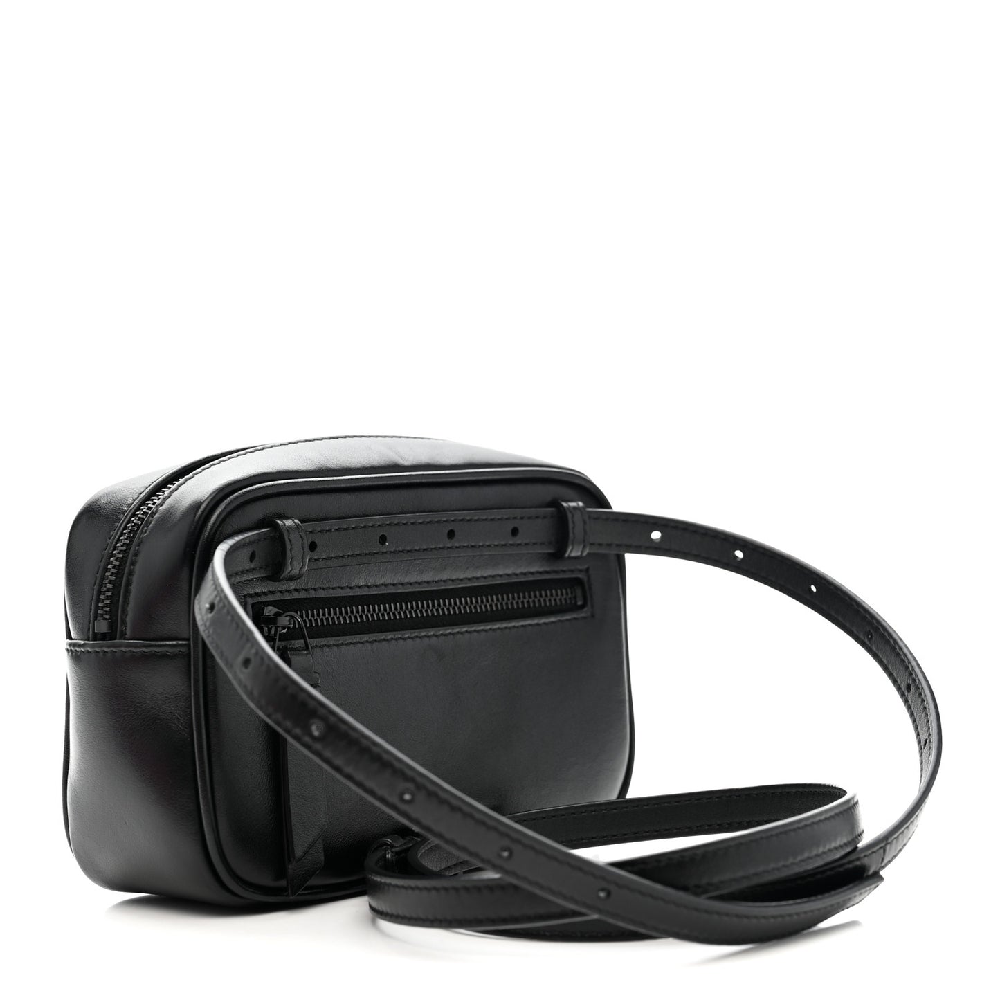 Calfskin Matelasse Monogram Lou Belt Bag Black