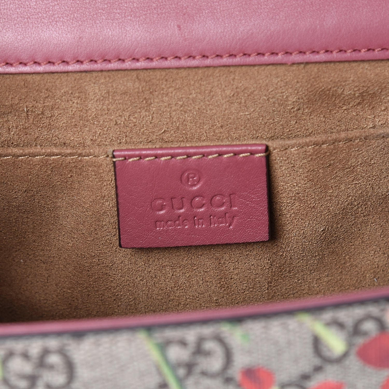 Gucci GG Supreme Monogram Blooms Small Padlock Shoulder Bag Beige Multicolor Dry Rose 6 of 9