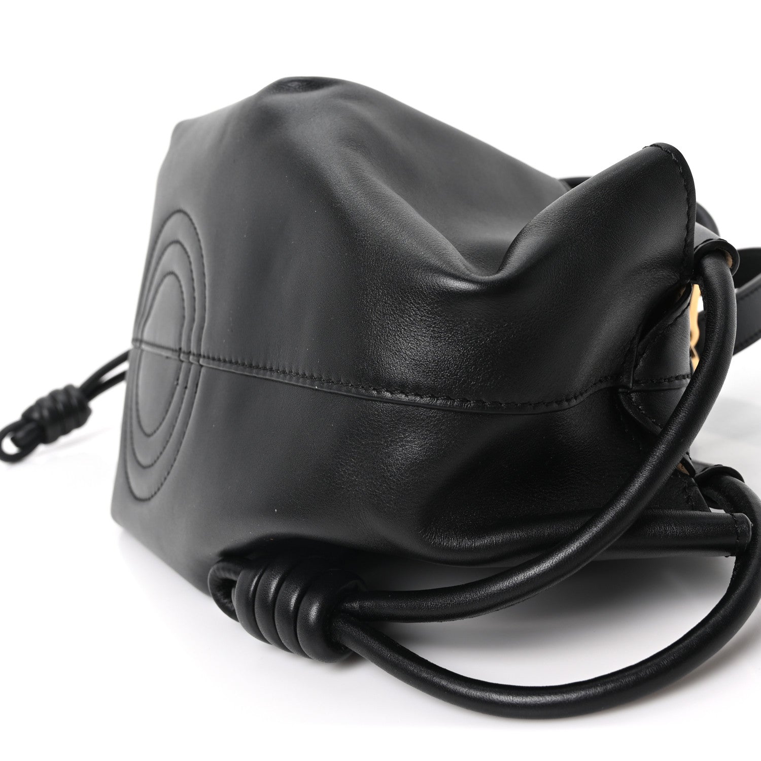 Loewe Shiny Nappa Calfskin Small Paseo Bag Black 9 of 9