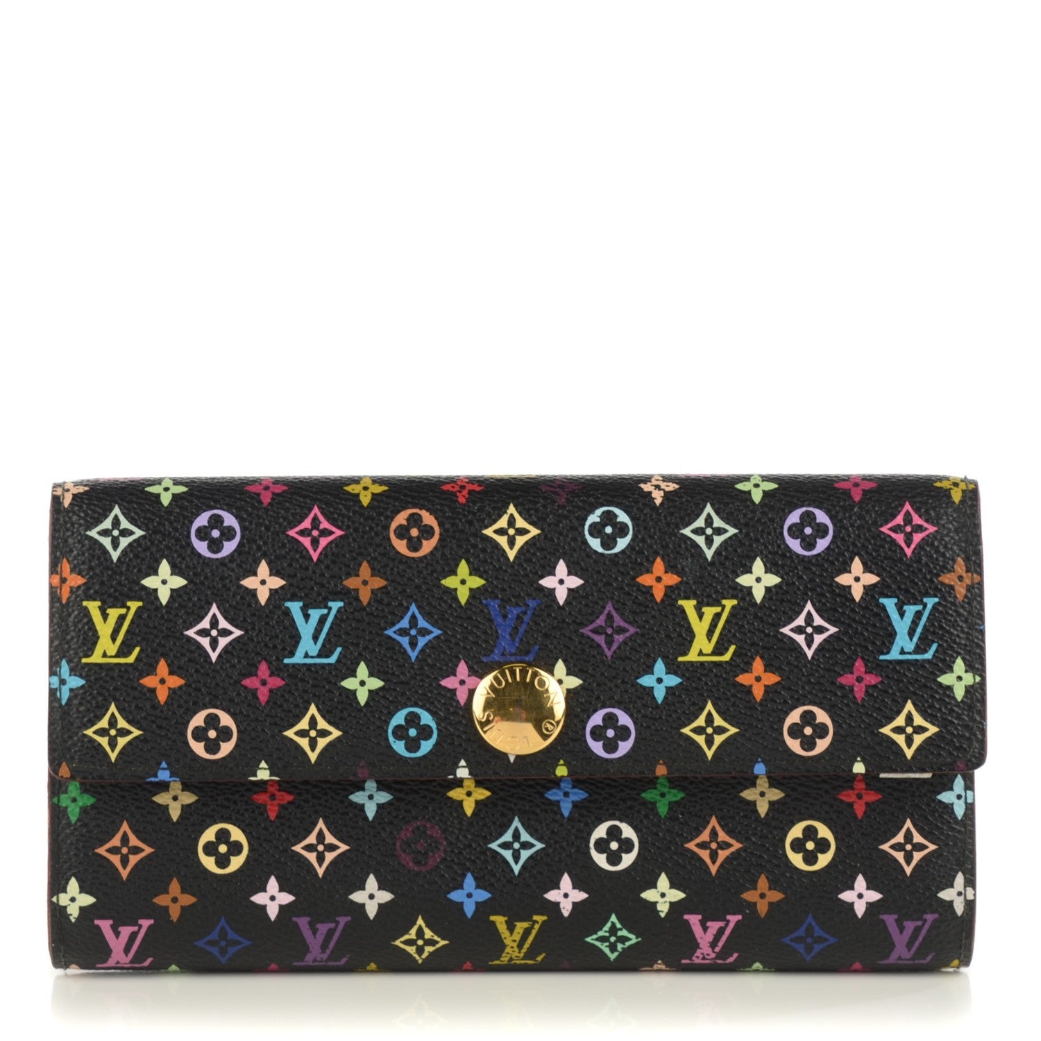 Louis Vuitton Monogram Multicolor Sarah Wallet Black Pistache 1 of 7