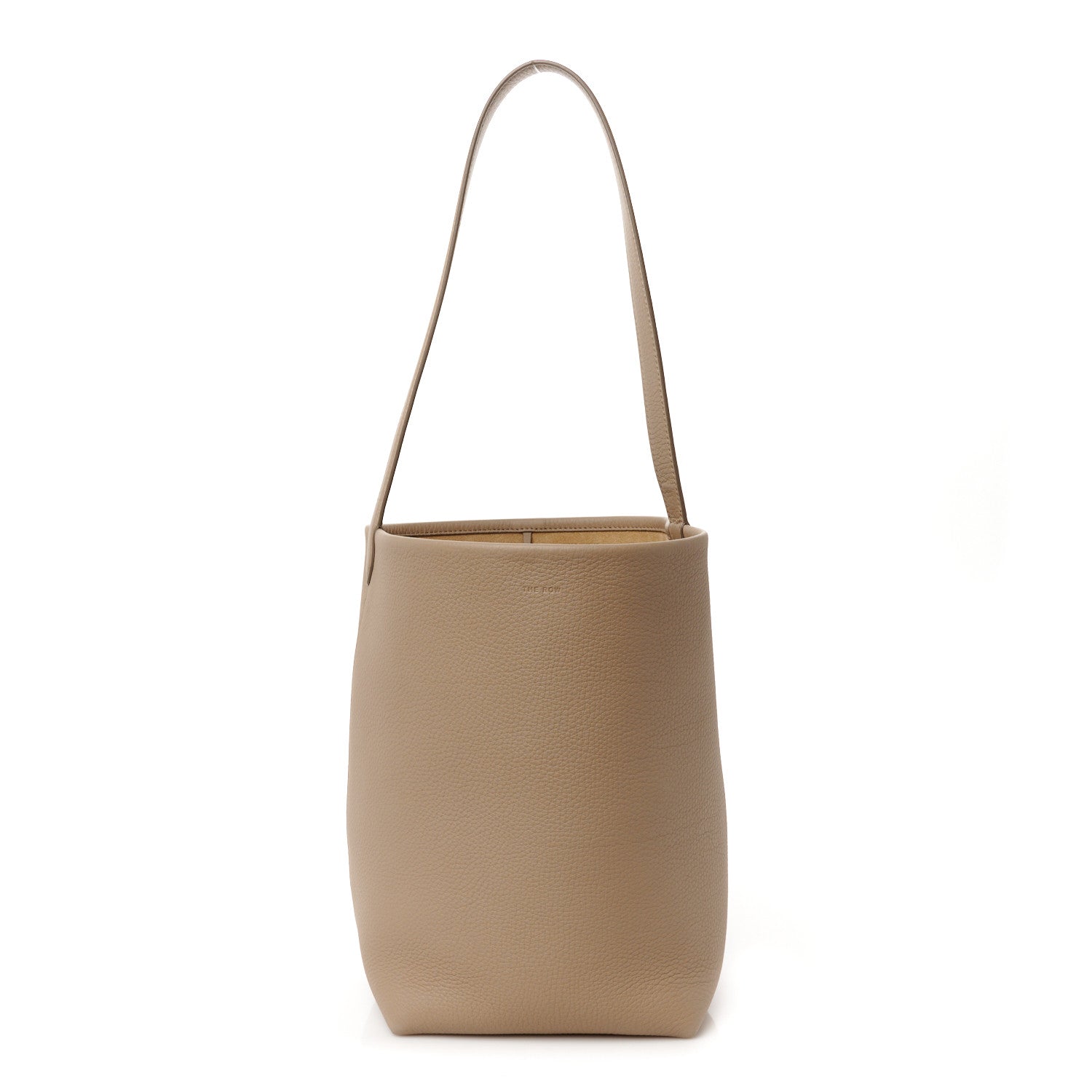The Row Grained Calfskin Medium N/S Park Tote Dark Taupe 1 of 9
