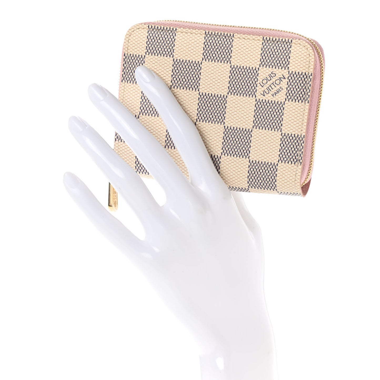 Damier Azur Zippy Coin Purse Rose Ballerine
