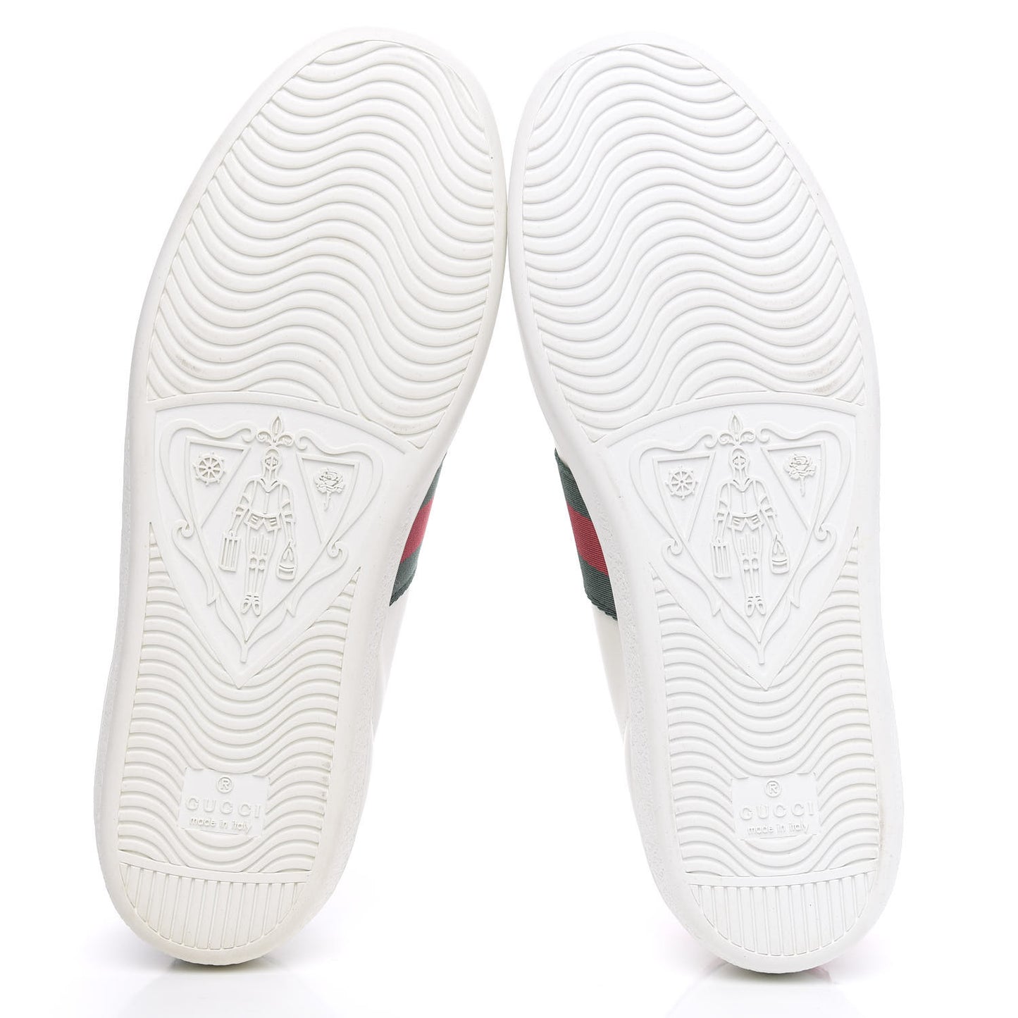 Calfskin Ayers Bee Embroidered Womens Ace Sneakers 37.5 White Green