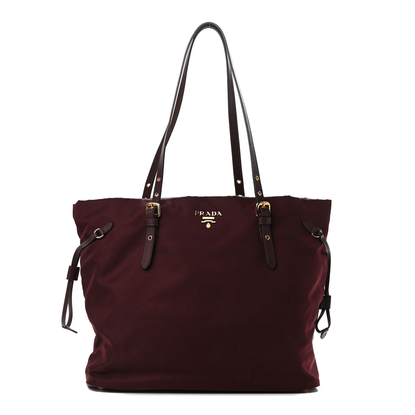Tessuto Nylon Saffiano Tote Granato