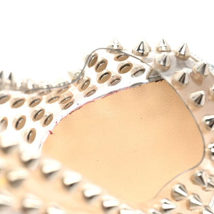 Christian Louboutin PVC Metallic Gloss Spike Me 100 Pumps 38 Silver 13 of 15
