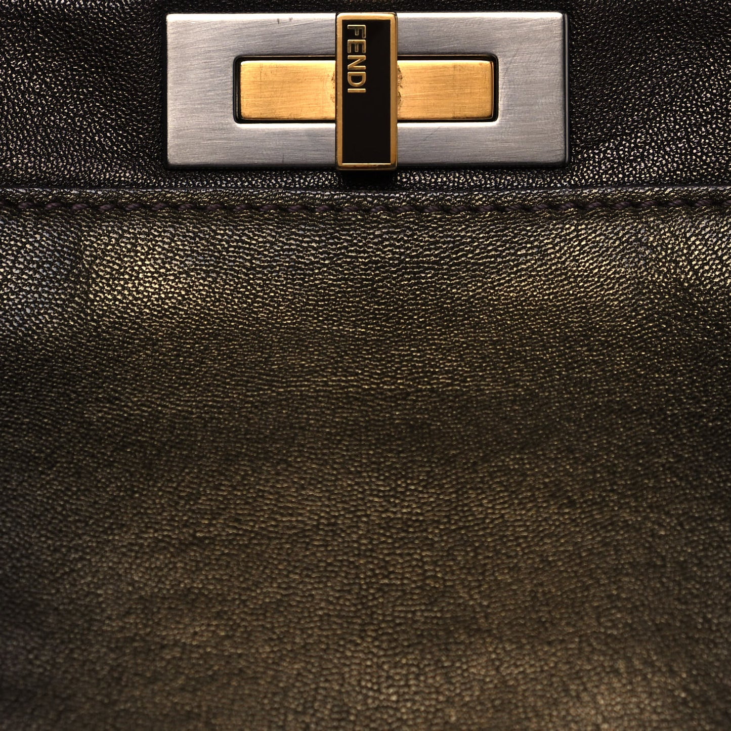 Goatskin Zucca Ombre Large Peekaboo Iconic Satchel Moro Gold Tobacco
