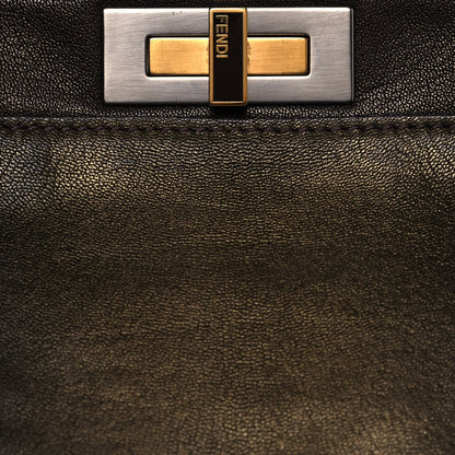 Fendi Goatskin Zucca Ombre Large Peekaboo Iconic Satchel Moro Gold Tobacco 7 of 11