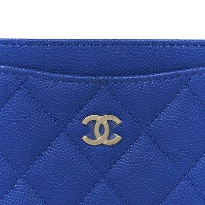 Chanel Caviar Quilted Card Holder Blue 9 of 9