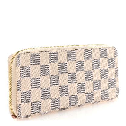 Louis Vuitton Damier Azur Clemence Wallet Rose Ballerine 3 of 6