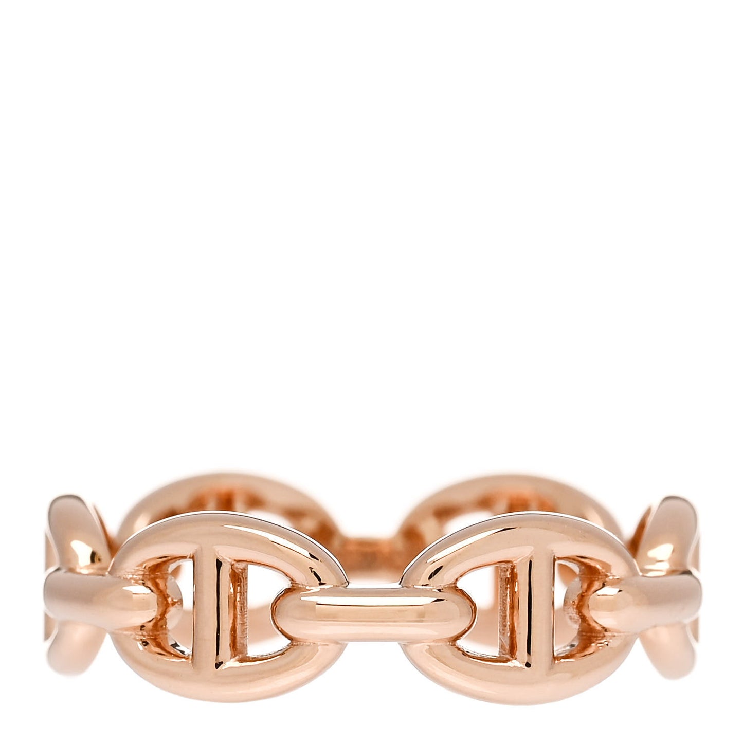 18K Rose Gold PM Chaine d'Ancre Enchainee Ring 53 6.5