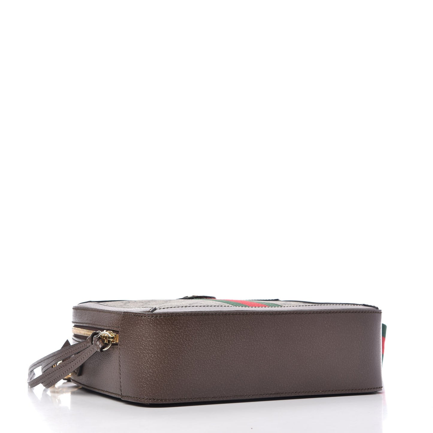 GG Supreme Monogram Web Small Ophidia Top Handle Shoulder Bag Brown