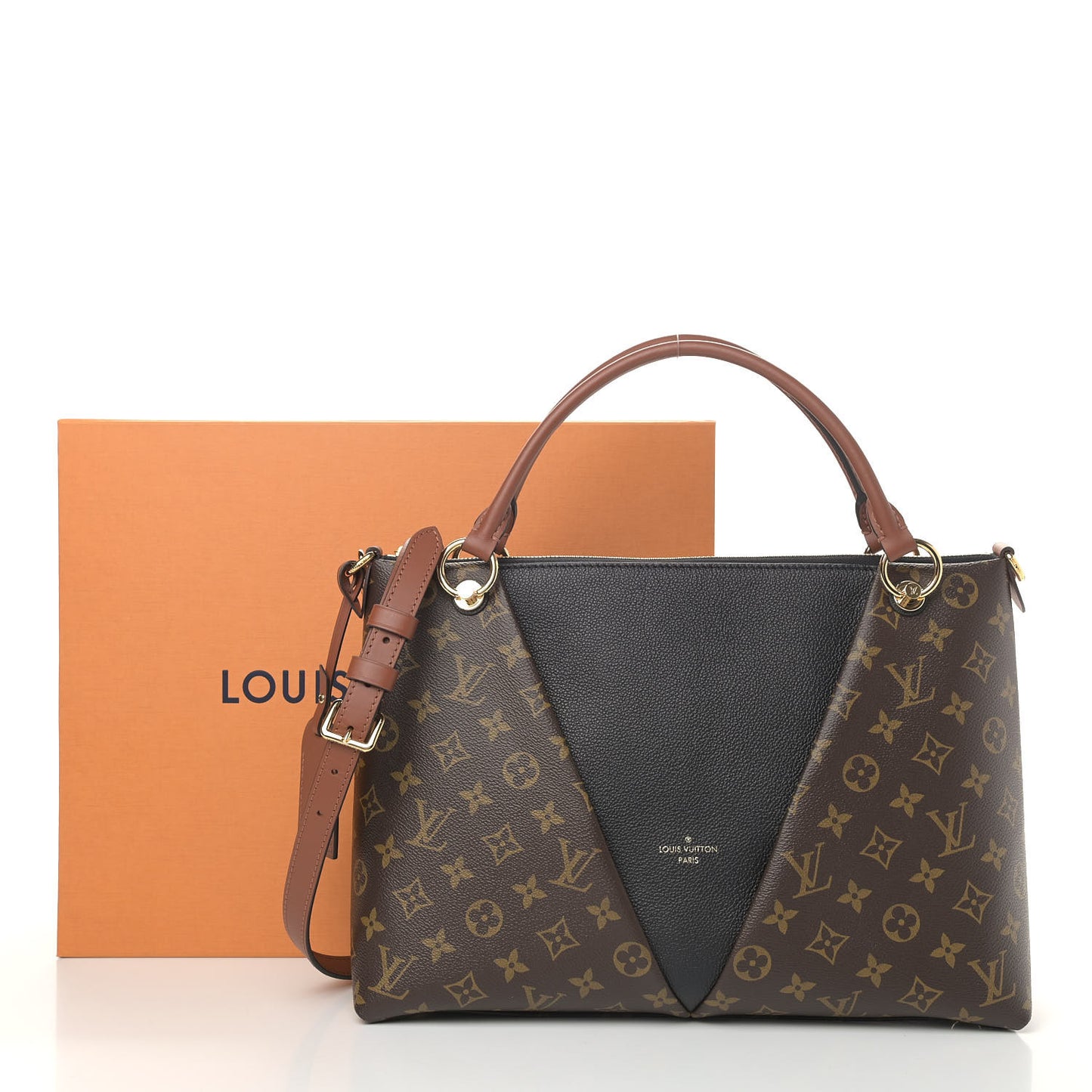 Monogram V Tote MM Black