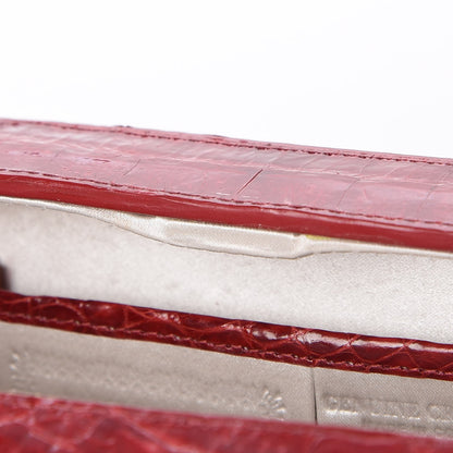 Nancy Gonzalez Crocodile Box Clutch Red 7 of 9