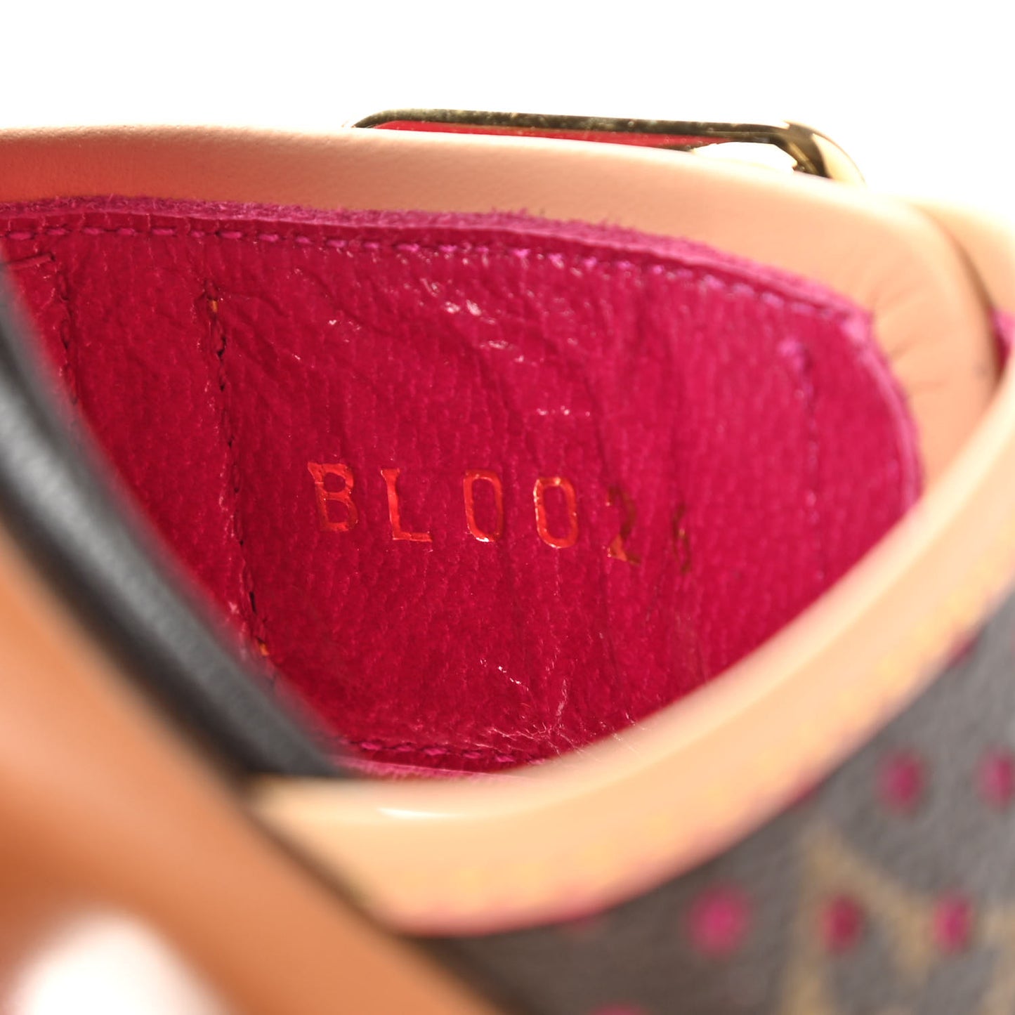 Monogram Open Toe Mule 39 Fuschia