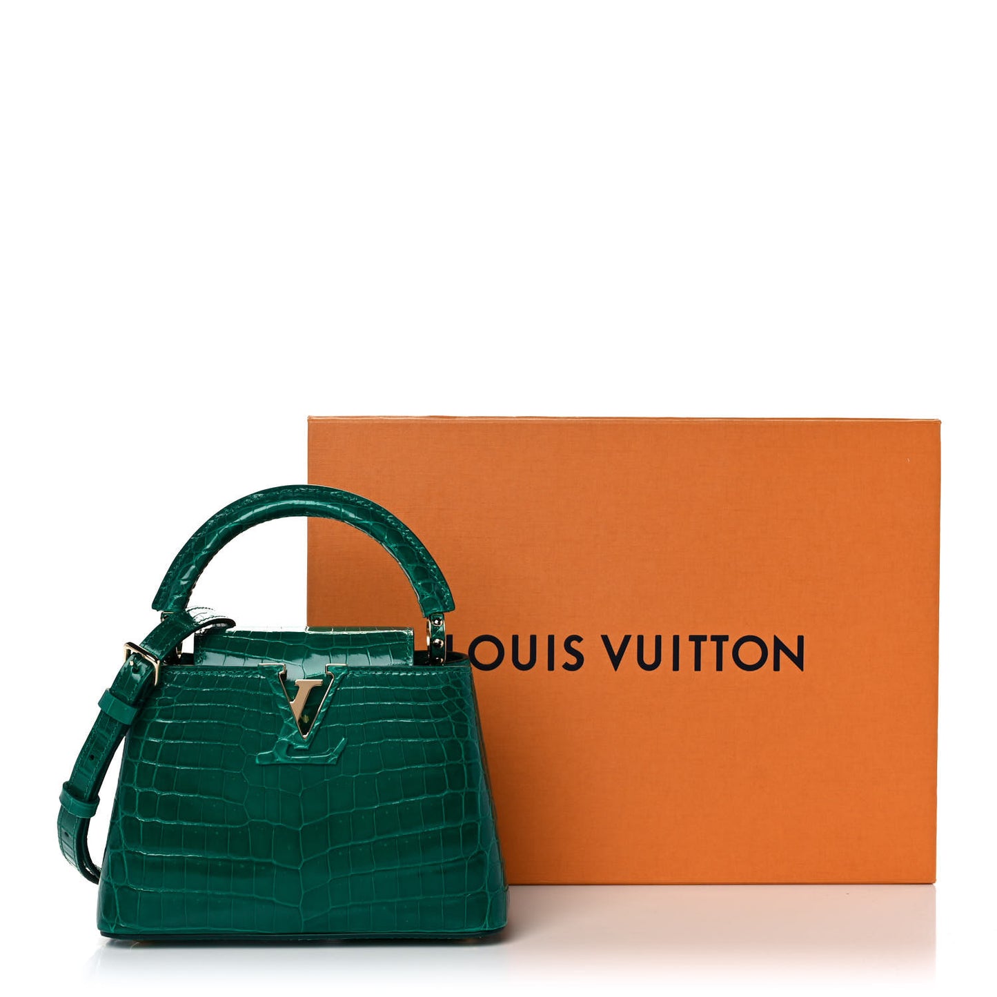 Crocodile Capucines Mini Emeraude