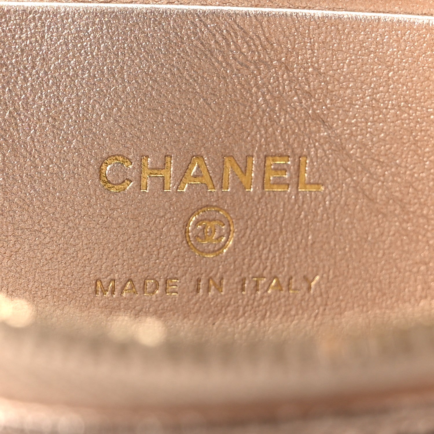 Chanel Metallic Caviar Quilted Trendy Handle Slim Vanity Copper 6 of 11