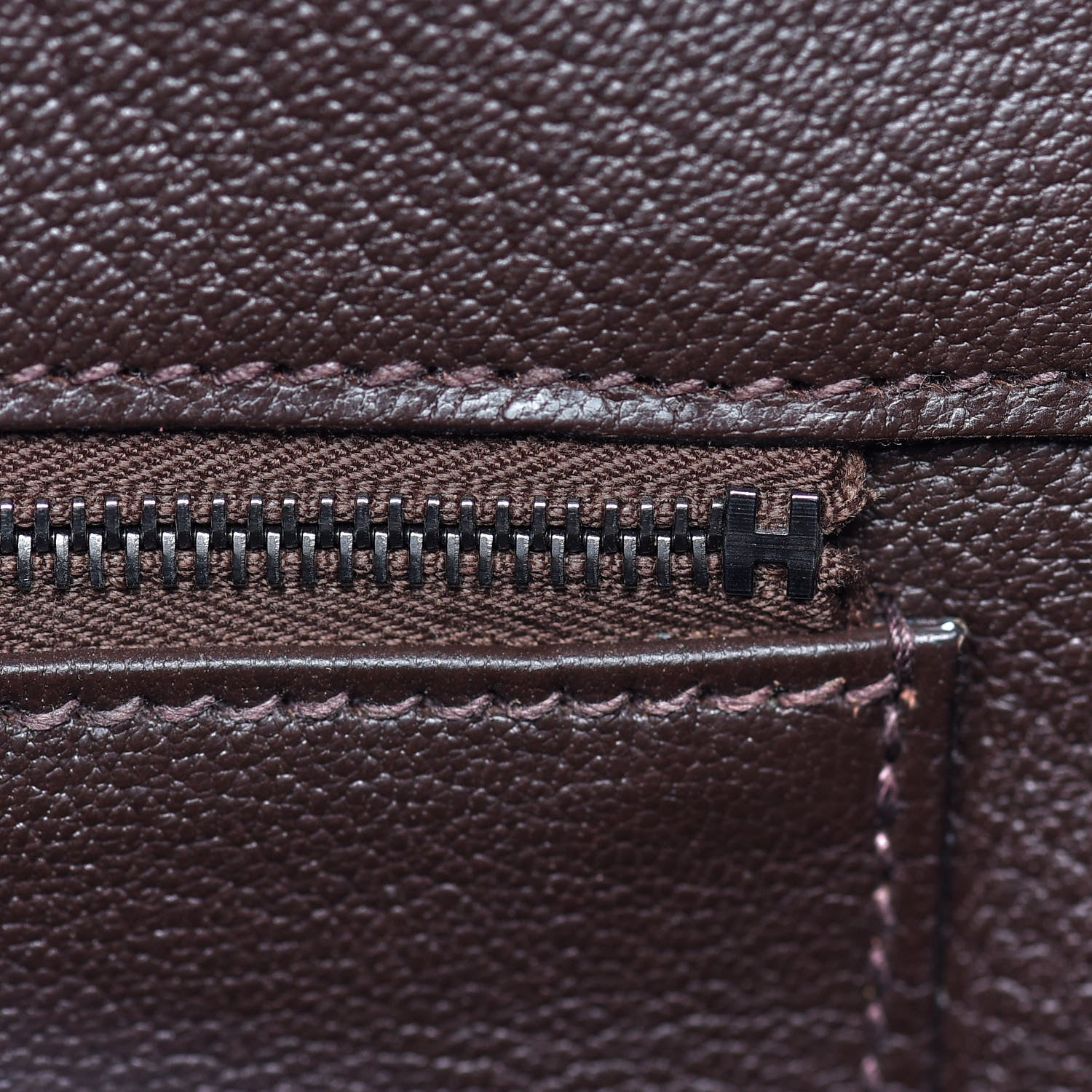 Hermes Togo Bi Color Horseshoe Birkin 35 Rouge Garance Chocolate 20 of 33