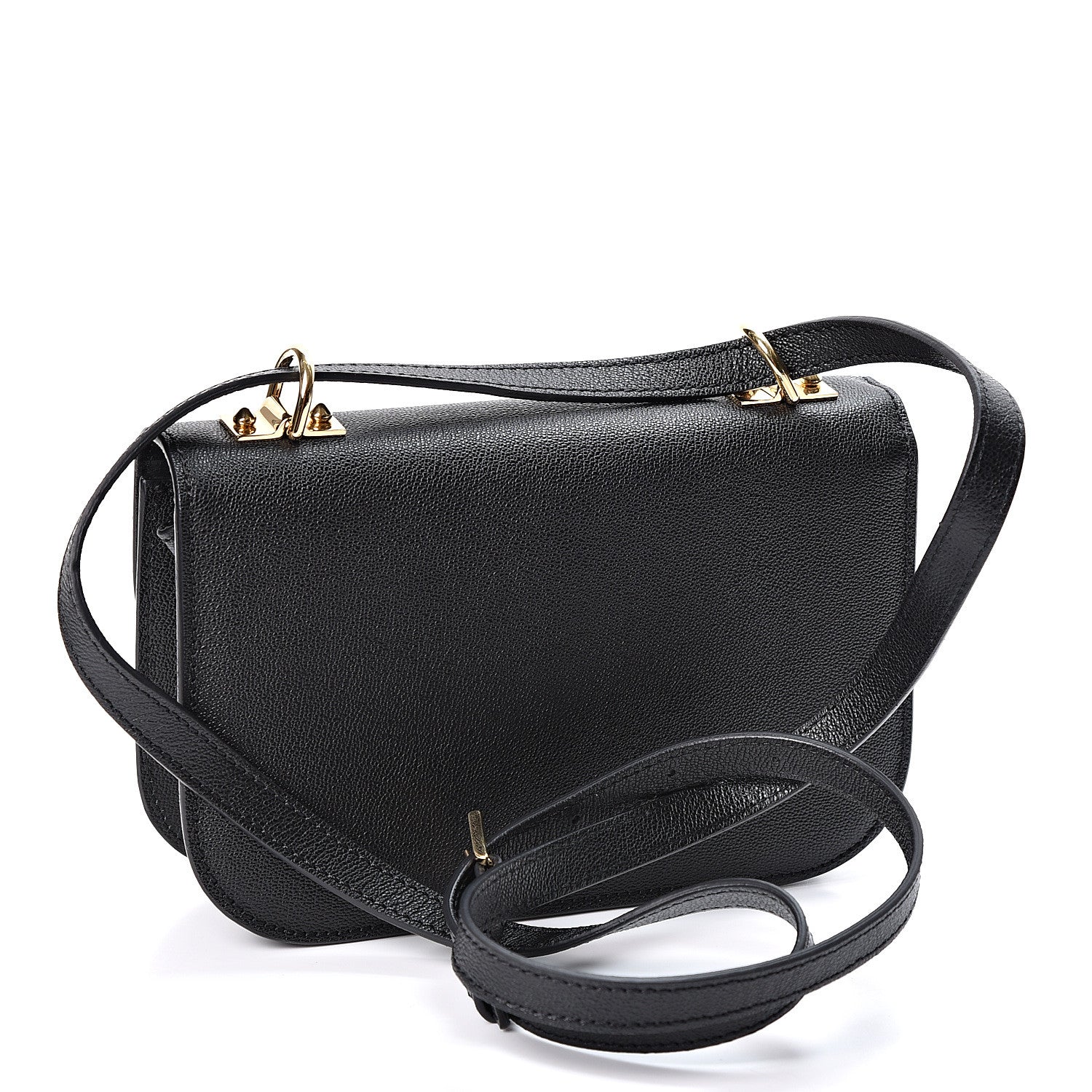 Alexander McQueen Grained Calfskin Small Insignia Flap Black 2 of 10