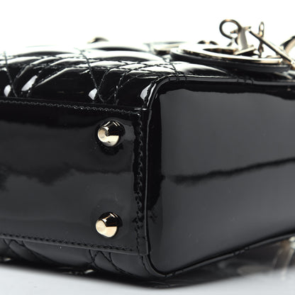 Christian Dior Patent Cannage Mini Lady Dior Black 10 of 10