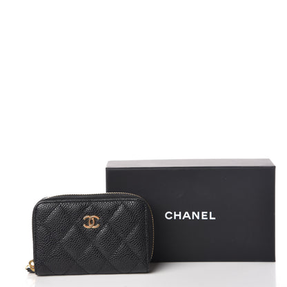 Chanel Caviar Quilted Zip Coin Purse Black 8 of 8