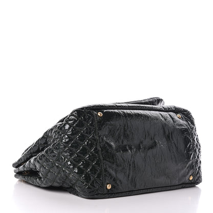 Chanel Vinyl Rock and Chain XL Flap Dark Green 4 of 13