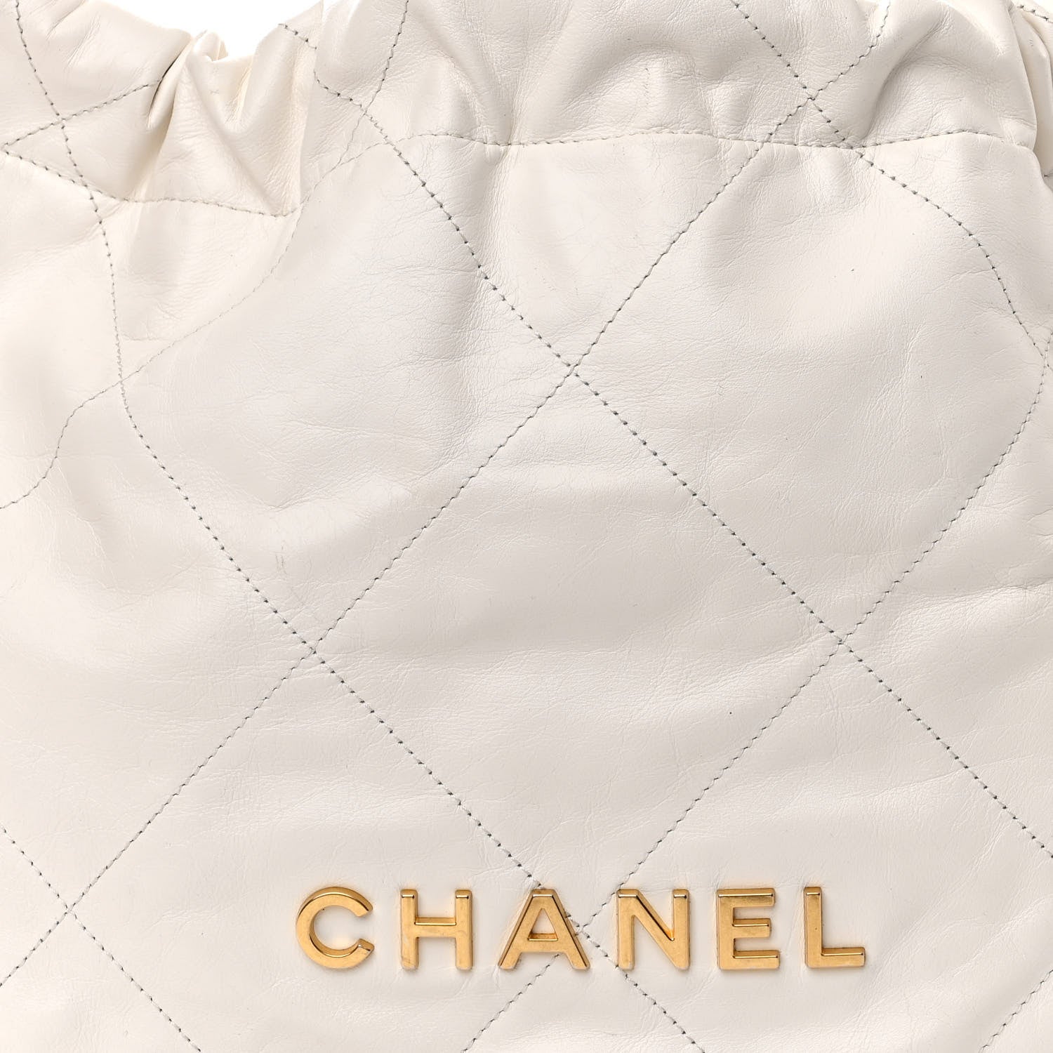 Chanel Shiny Calfskin Quilted Chanel 22 White 9 of 11