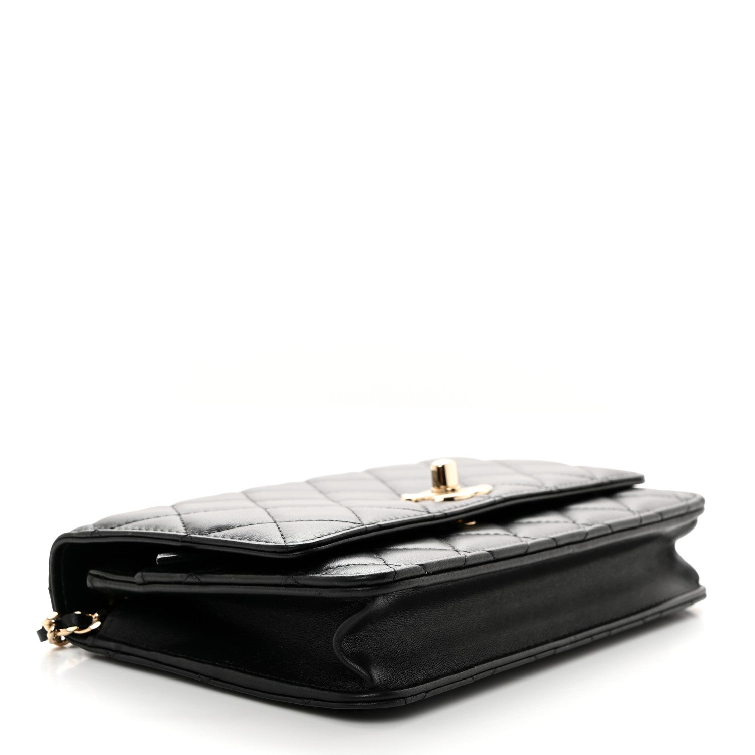 Chanel Lambskin Quilted Trendy CC Wallet On Chain WOC Black 4 of 12