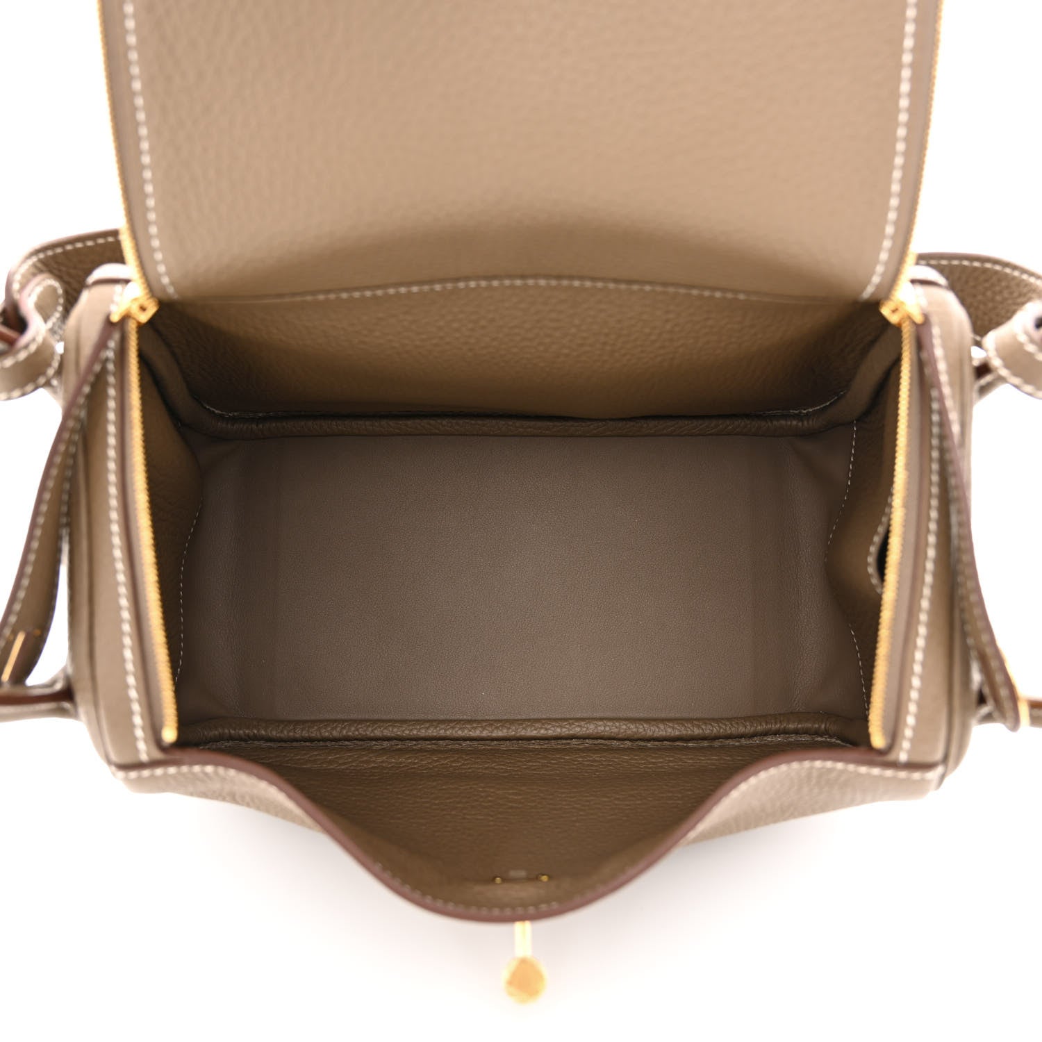 Hermes Taurillon Clemence Lindy 26 Etoupe 5 of 11
