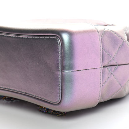 Chanel Iridescent Lambskin Calfskin Small Quilted Gabrielle Backpack Light Purple 9 of 9