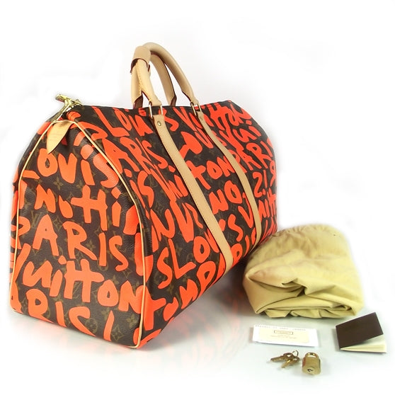 Monogram Graffiti Keepall 50 Orange