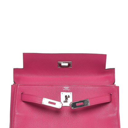 Hermes Chevre Mysore Kelly Retourne 28 Rose Shocking 15 of 41