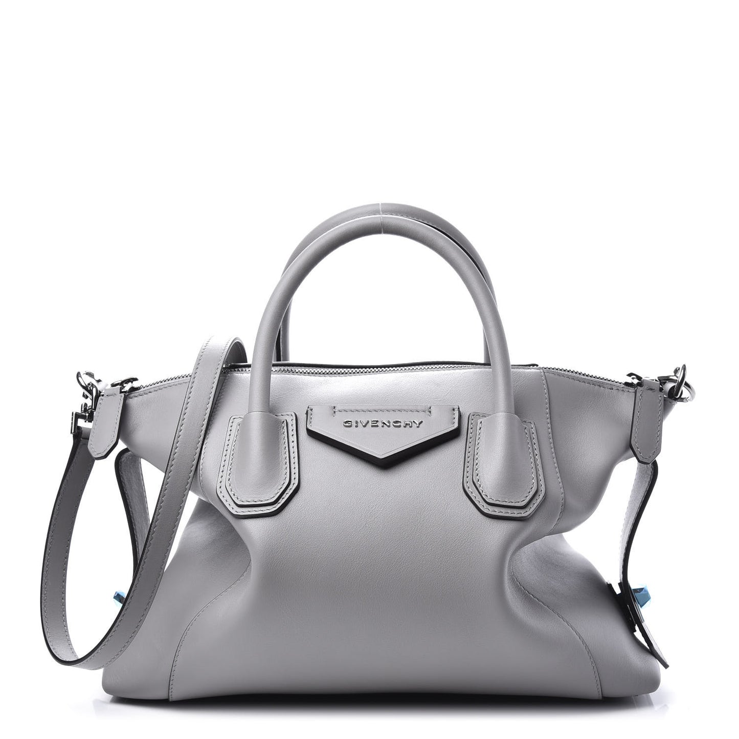 Calfskin Small Soft Antigona Pearl Grey