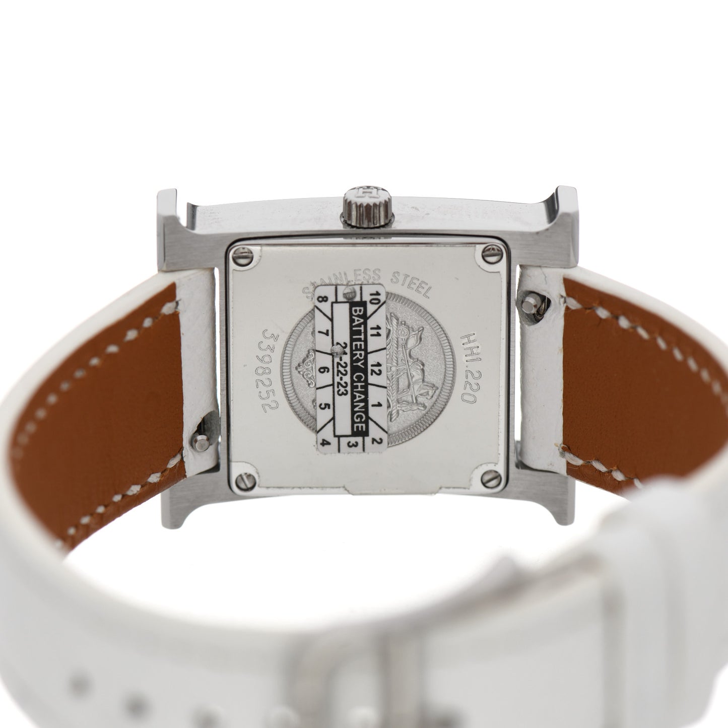 Stainless Steel Epsom Lacquer 21mm Heure H Hour Quartz Watch Blanc