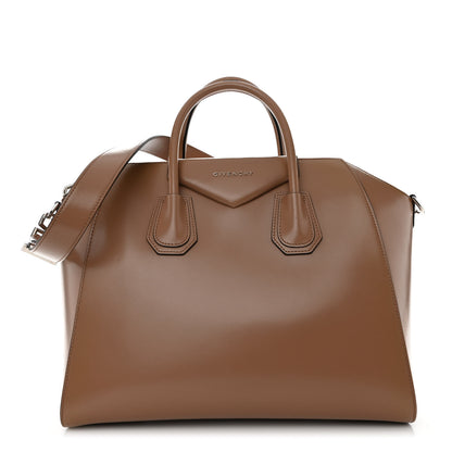 Givenchy Shiny Lord Calfskin Medium Antigona Dark Beige 1 of 10