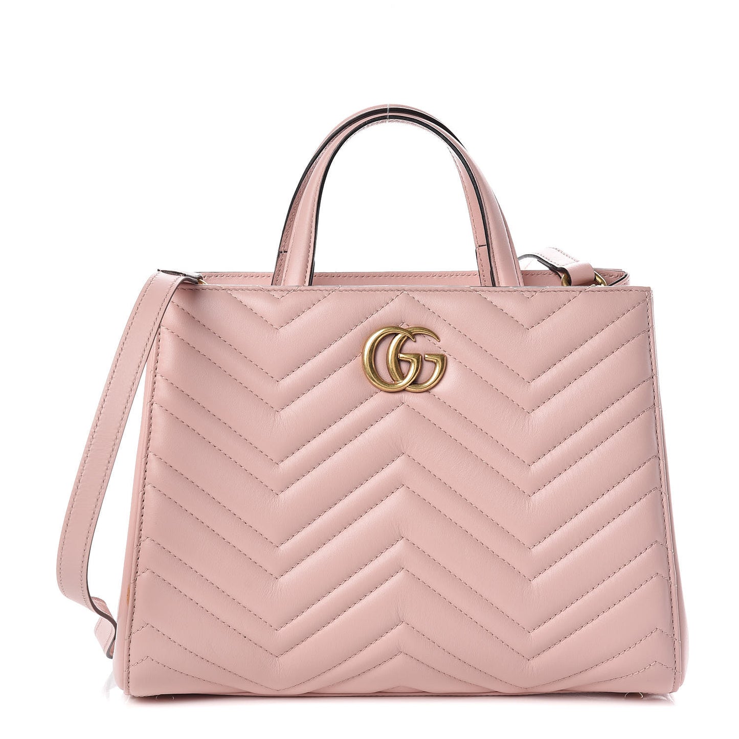 Calfskin Matelasse Small GG Marmont Tote Perfect Pink