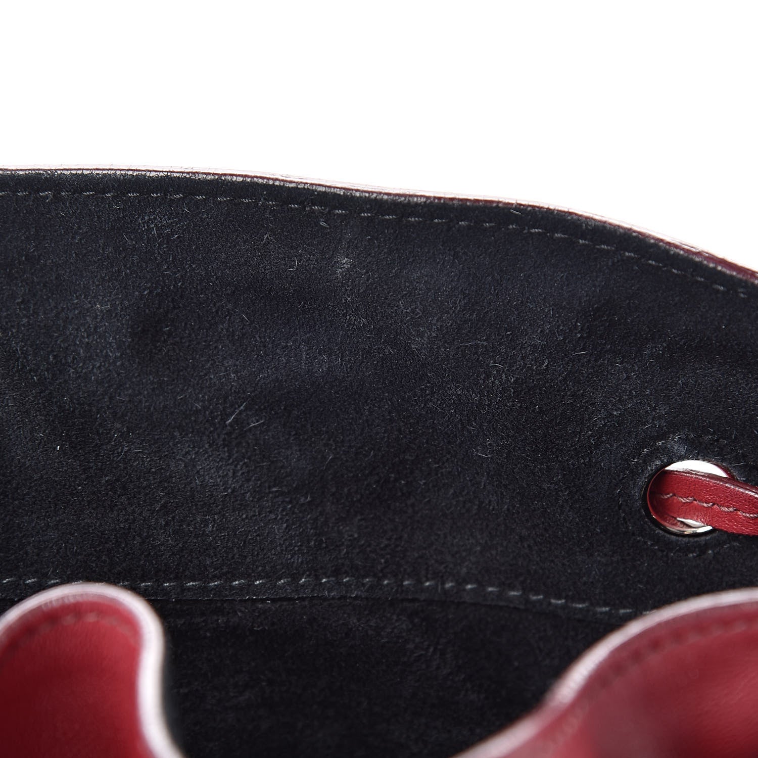 Prada Soft Calfskin Bucket Bag Rubino 13 of 17