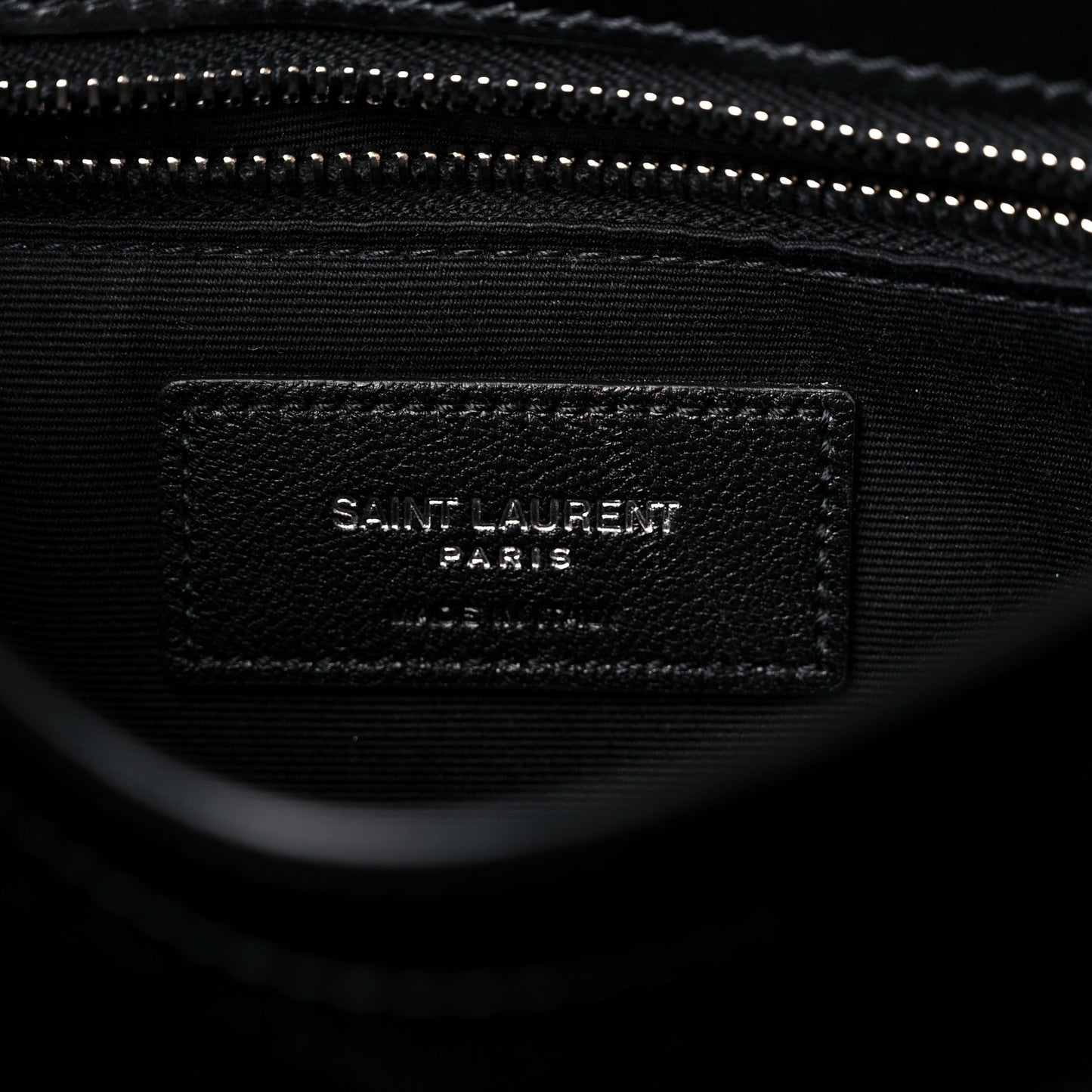 Calfskin Y Quilted Monogram Toy Loulou Crossbody Bag Black