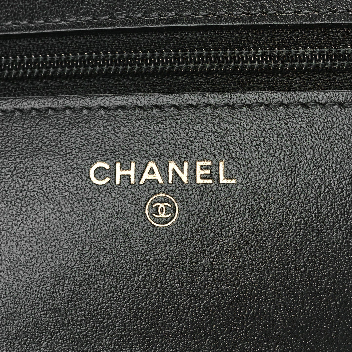Fabric Printed Chanel 19 Wallet On Chain WOC Black Multicolor