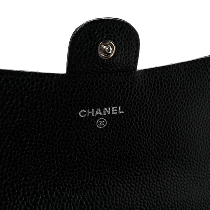 Chanel Caviar Quilted Large Gusset Flap Wallet Black 6 of 9