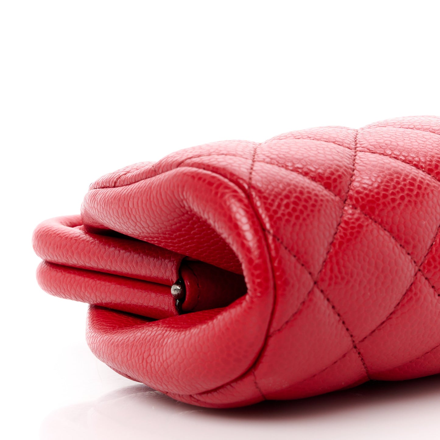 Caviar Quilted Timeless Clutch Red
