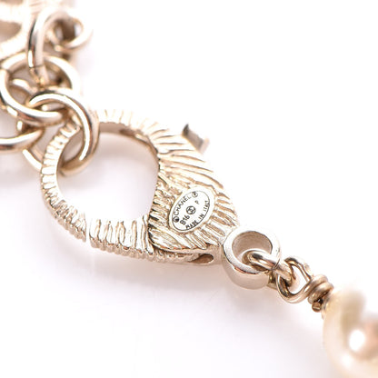 Chanel Pearl Metal Quilted CC Bracelet Gold 5 of 6